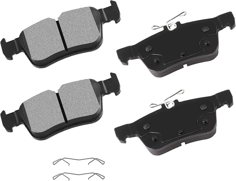 Pastilhas de freio traseiras cerâmicas cciyu D1665-8893 para Ford e Lincoln – Kit com 4 unidades