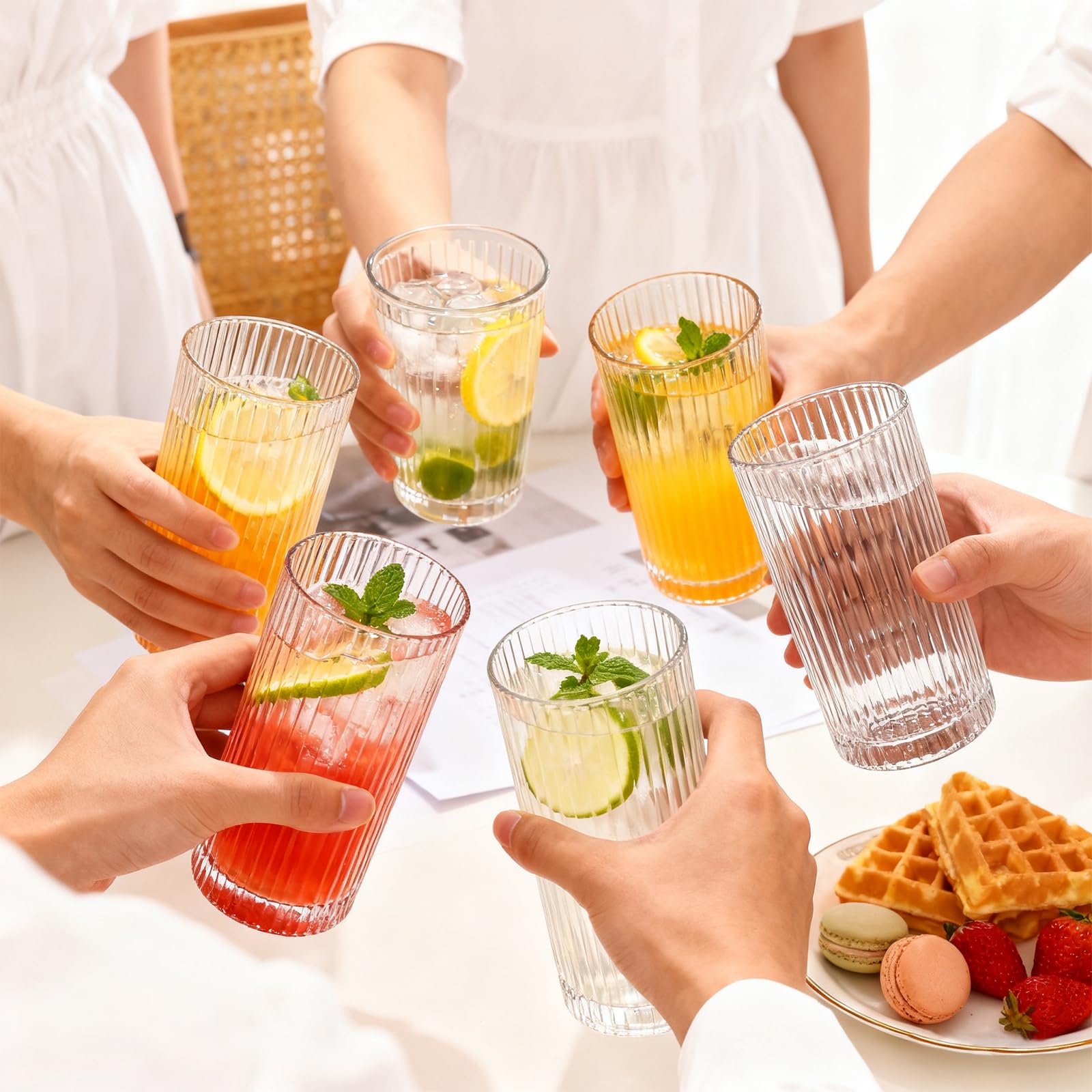 CYEER 8 vasos largos de 360 ml