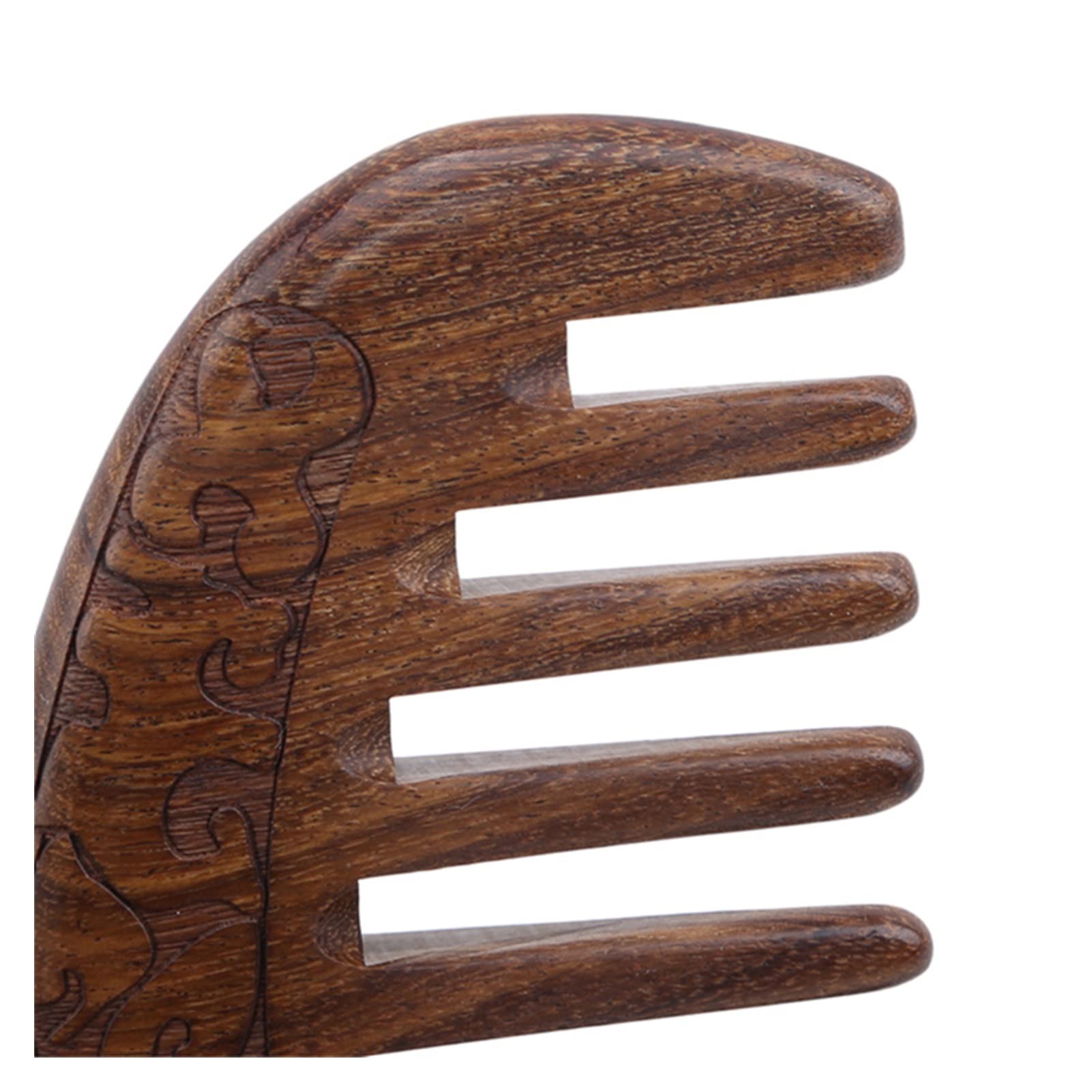 Combina in Legno Tascabile Sandalo Naturale Dente Super Stretto pettini in Legno di Barba acconciatura. (Color