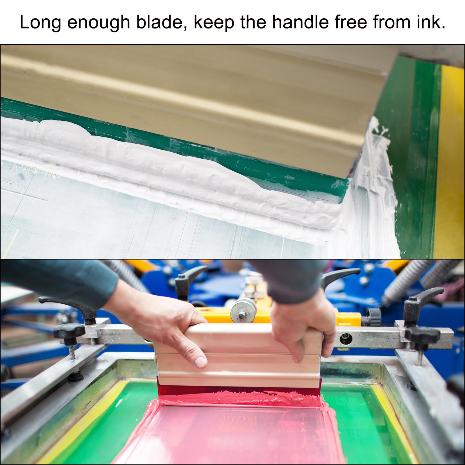 QUARKZMAN Squeegee Per Serigrafia 10 Pollici Lama In Poliuretano 65 Durometro Manico In Legno Raschietto Per Inchiostro Per Serigrafia Stampa Su Tessuto