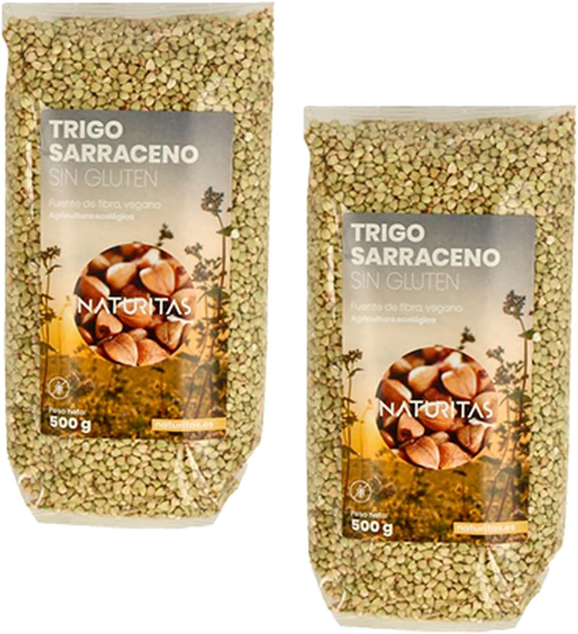 Pack 2x Trigo Sarraceno Sin Gluten Bio de 500g Naturitas | 2 unidades de 500 g | 100% BIO | Rico en fibra | Sin Gluten | Producto Vegano | Versátil