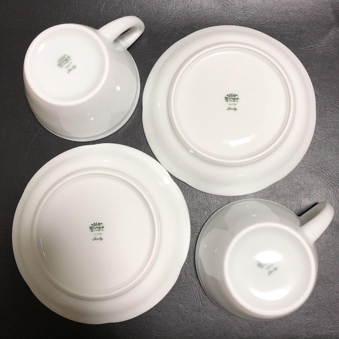 Amazon | リチャードジノリ ボンジョルノホワイトペアカップ&ソーサー