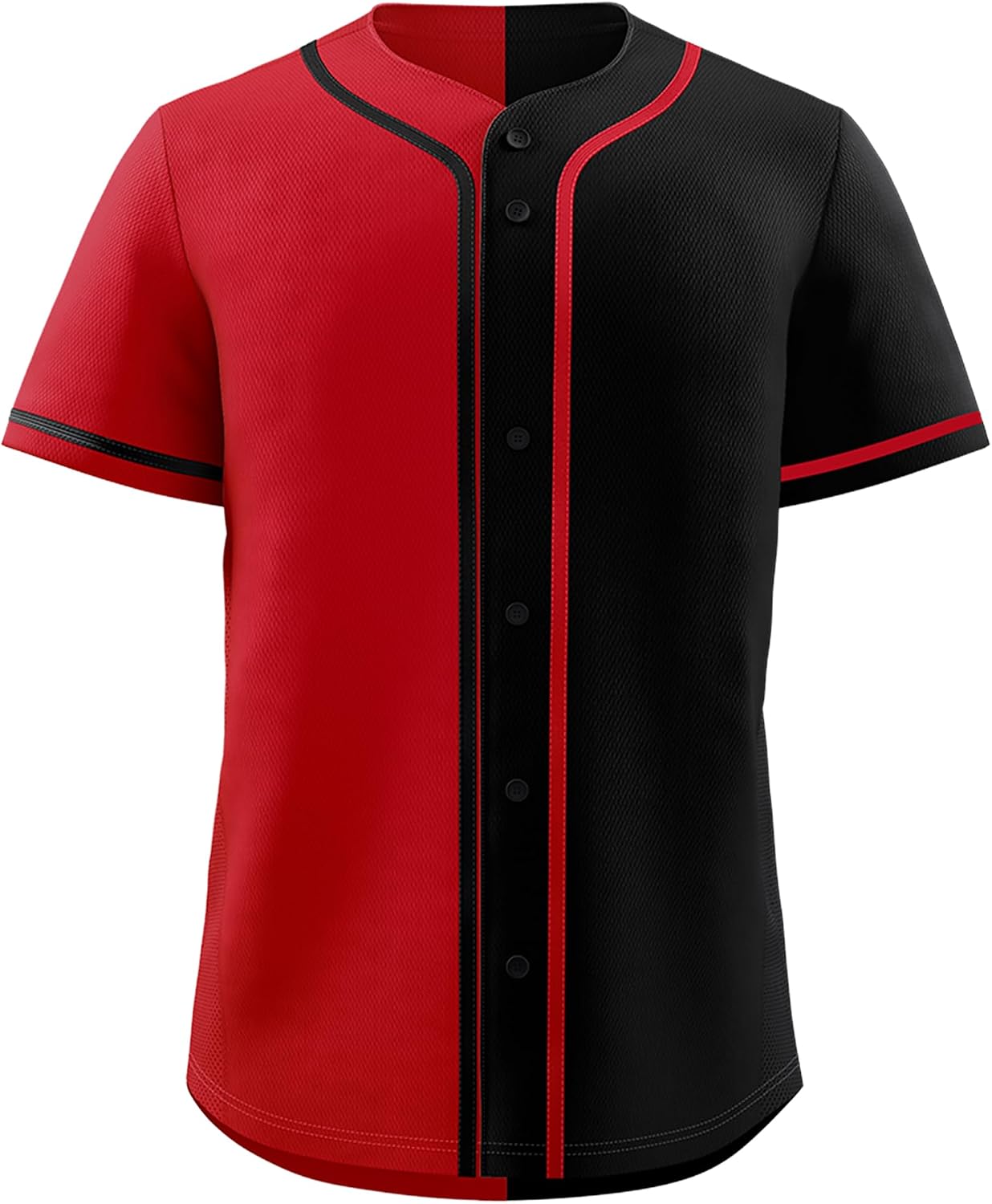 KXK Men Plain Baseball Jersey for Women Adult Blank Personalized Hip Hop Button Down Baseball Shirts