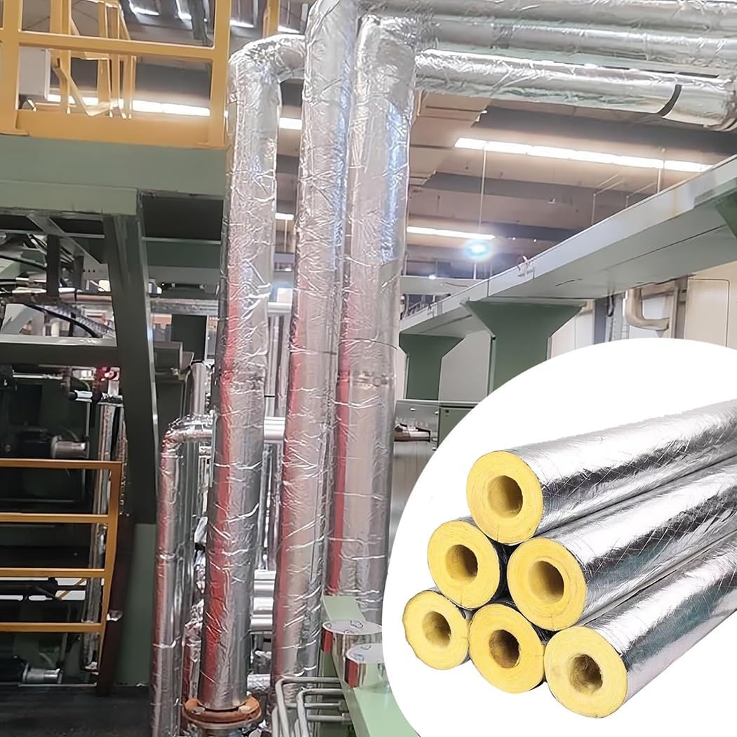 27-273mm ID X 30/50mm Thick - 100cm Length Pipe Insulation Tubing, Rock Wool Insulation Tubing(76mmX30mm)