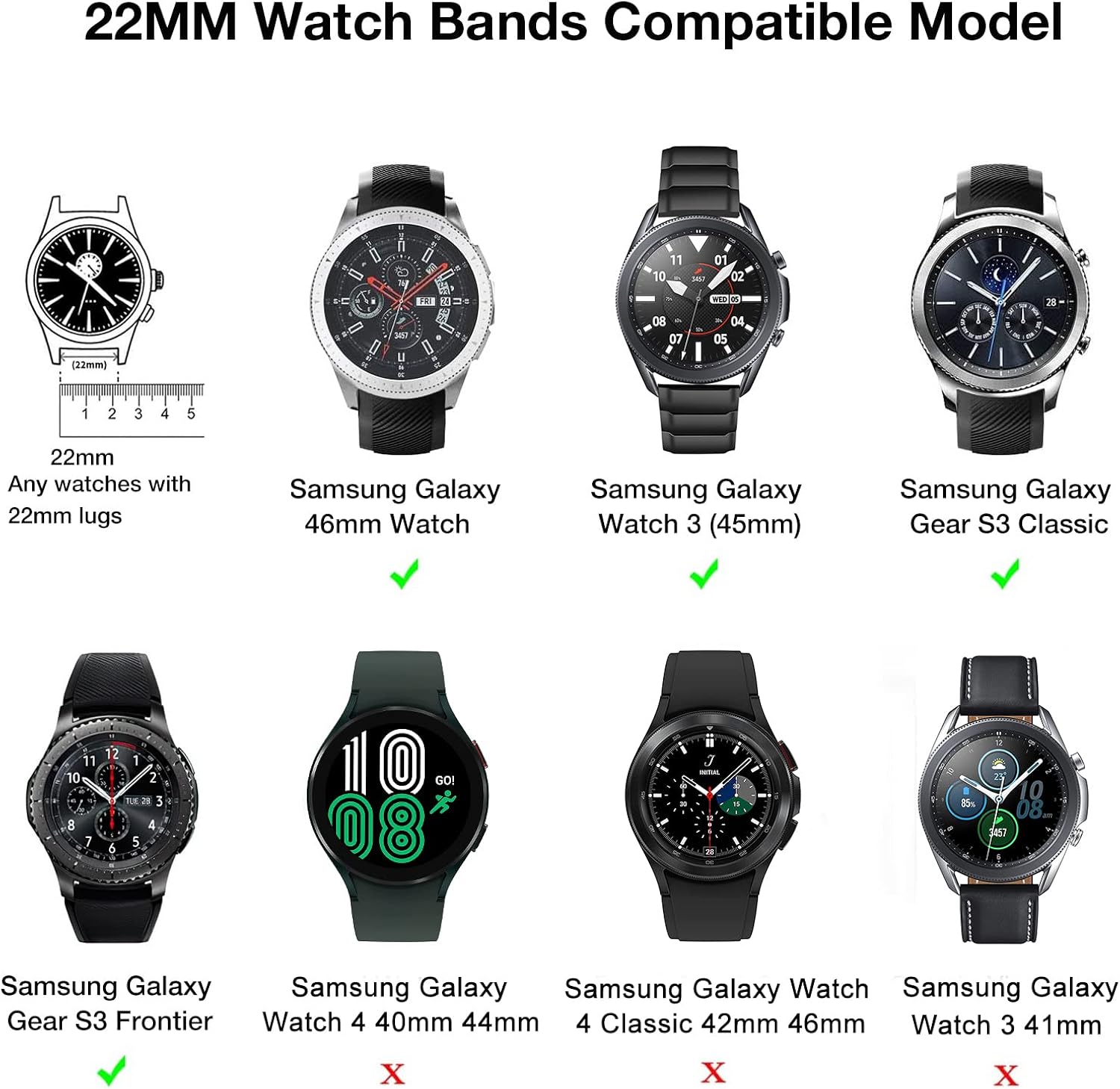 Buy 22mm Stretchy Nylon Watch Bands 