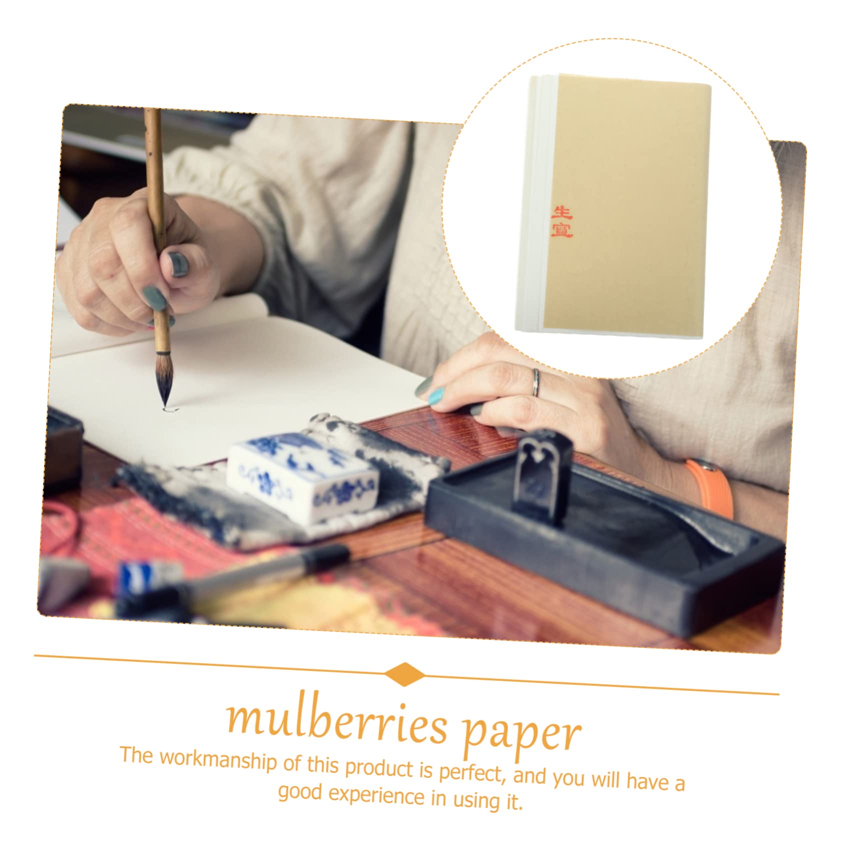 GLSTOY 100 Sheets Xuan for Calligraphy and Painting Lightweight Drawing for DIY Art Projects Present Wrapping and Home Decor Reliable Rice for Writing and Drawing