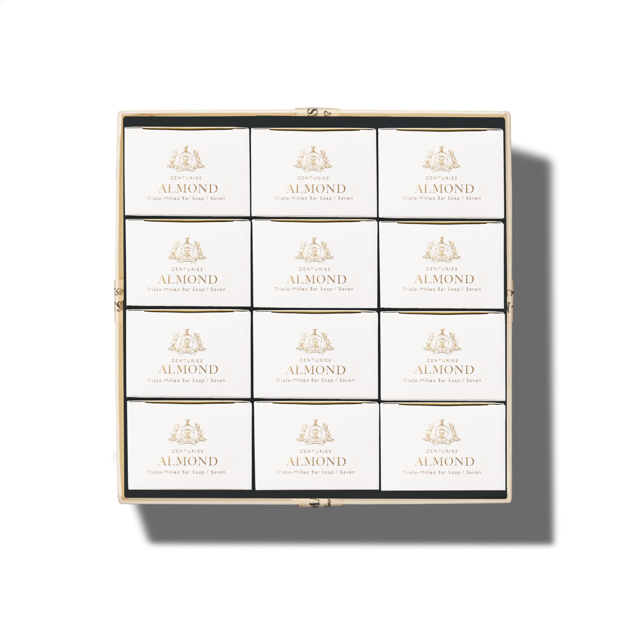 Caswell-Massey Triple Milled Almond Luxury Bath Soap - Year of Soap Boxed Set - 170ml Each, 12