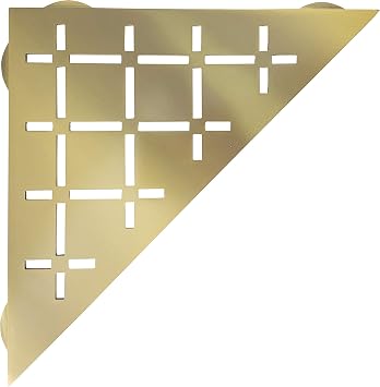 FROSCH Stainless Steel Shower Shelf, Corner - Triangle Brushed Brass