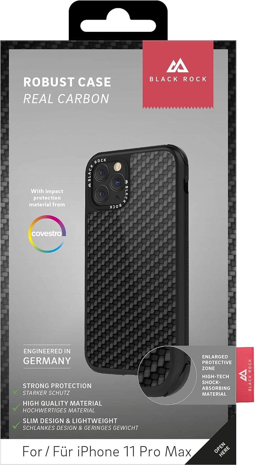 Bеѕt Rеvіеw Black Rock - Case Robust Real Carbon Fiber Designed for iPhone 11 Pro Max 6.5-Inch | Non Slip Fiber, Protective-Cover, Scratch-Proof, Shock-Absorbing (Black)