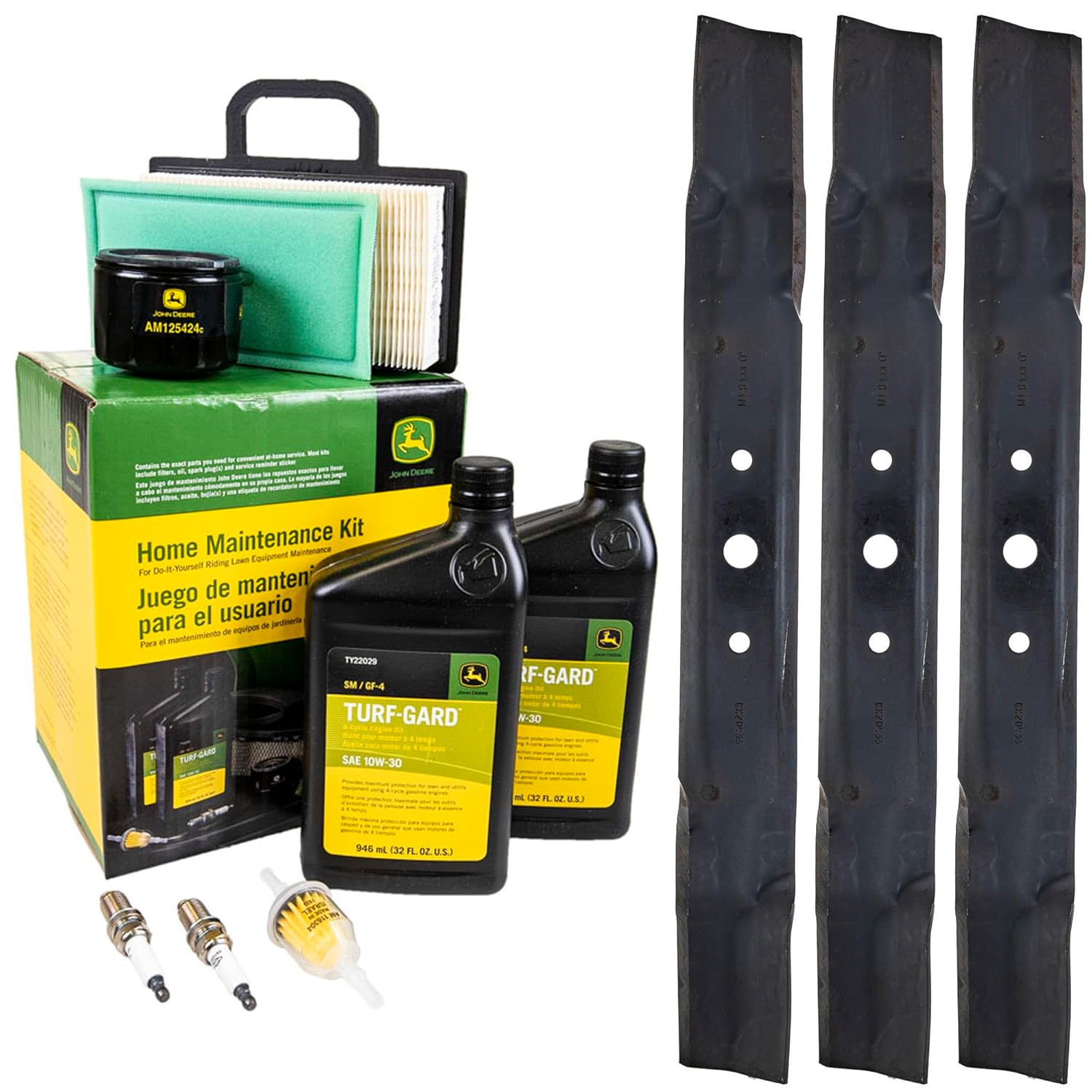 John Deere Original Equipment Model L118 Maintenance Kit + Highlift Blades