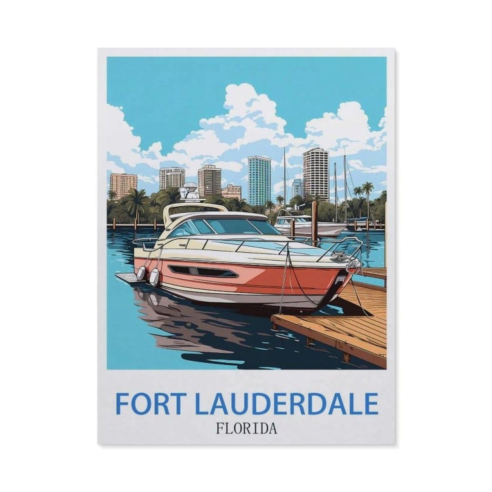BEAYODKP Diamond Painting，Fort Lauderdale Florida（30x40cm）