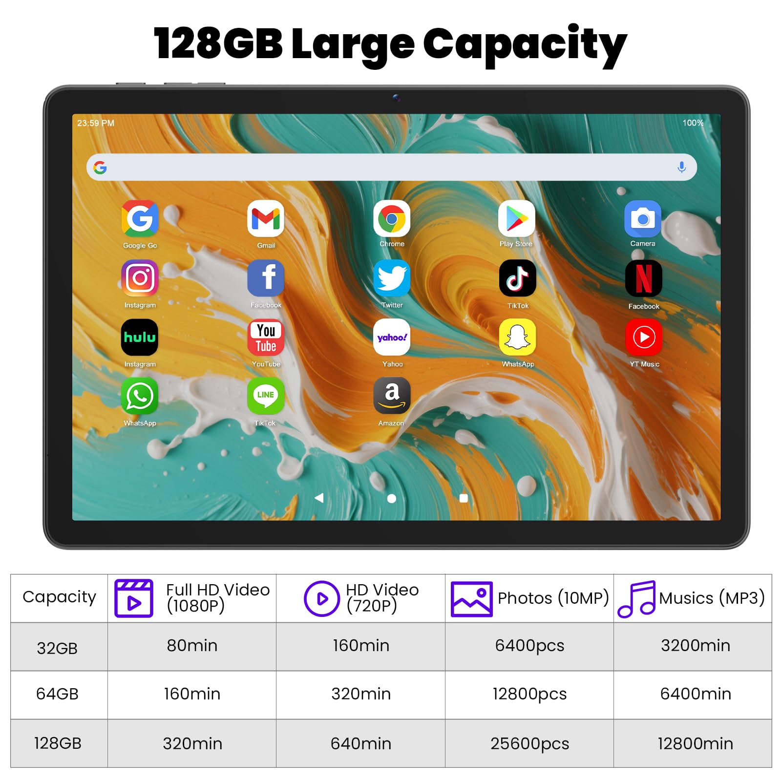 Amazon.com : Winsing Tablet 11 inch Android 15 Tablets, 12GB+128GB