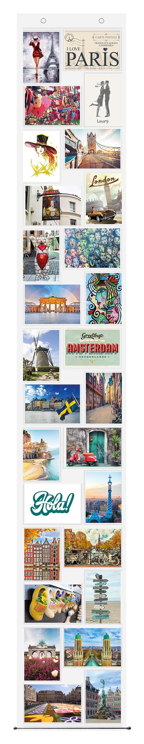 trendfinding® - Photo Curtain in Portrait and Landscape - For 28 Photos and Postcards Sized 10 x 15 cm