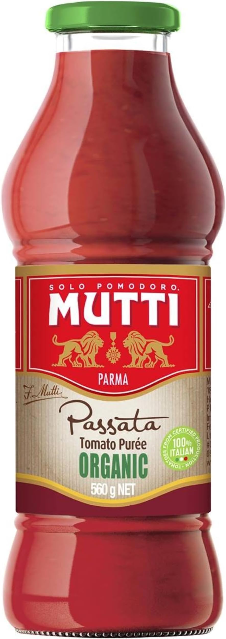 Mutti Puree Tomato Organic, 19.75 oz ℮ 560 g