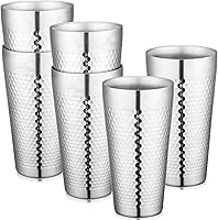 Vista 15 de Beasea Mini vasos de acero inoxidable, juego de 4 vasos de metal de 6 onzas, apilables de acero inoxidable 304, vasos de doble pared con aislamiento