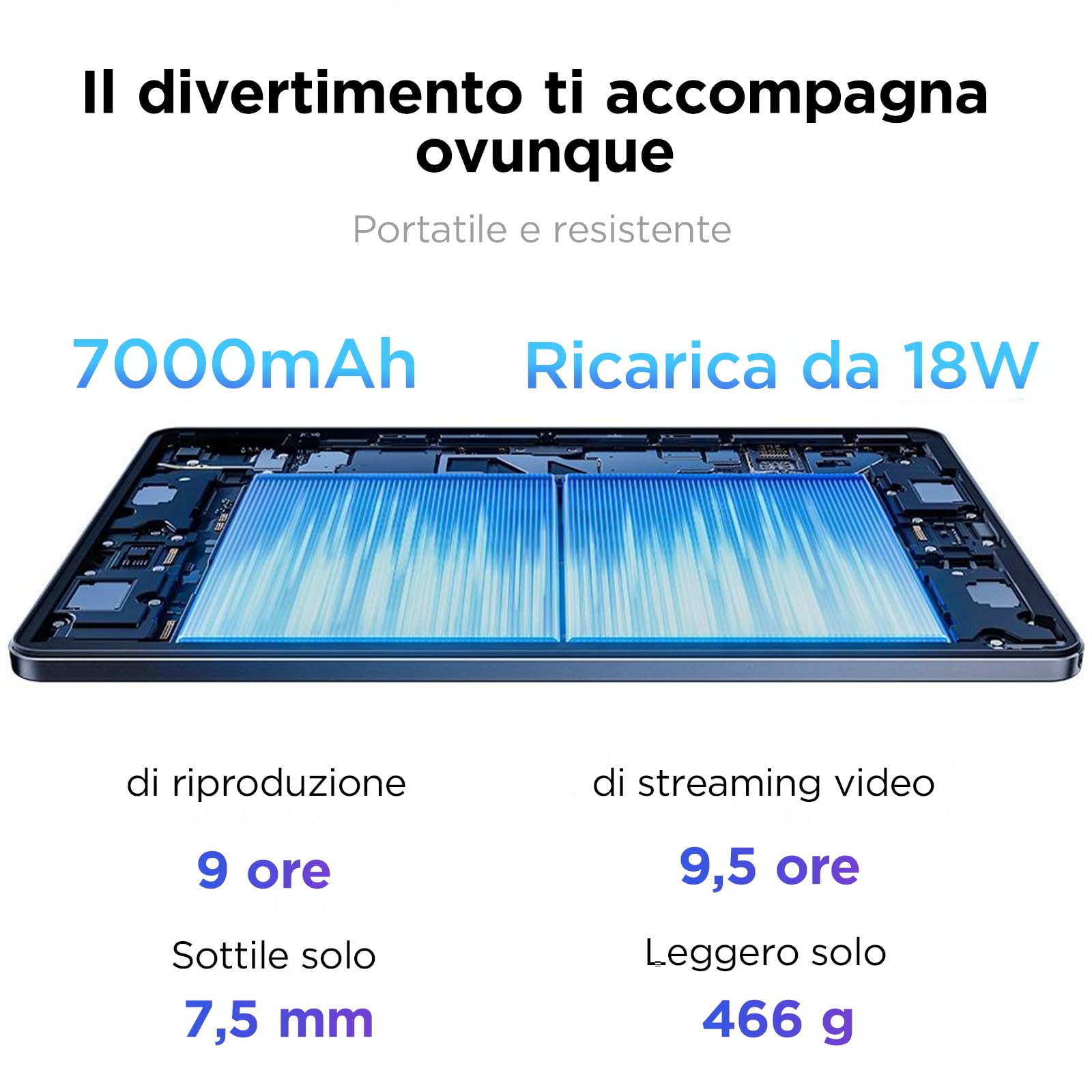 Ugee UT2 Fun Android Tablet Pad Standalone con display 2K da 10,36 pollici e finitura nano-opaca, tablet portatile con U-Pencil, 6GB+128GB, Android 14, 7000mAh, 5MP+8MP, corpo in metallo