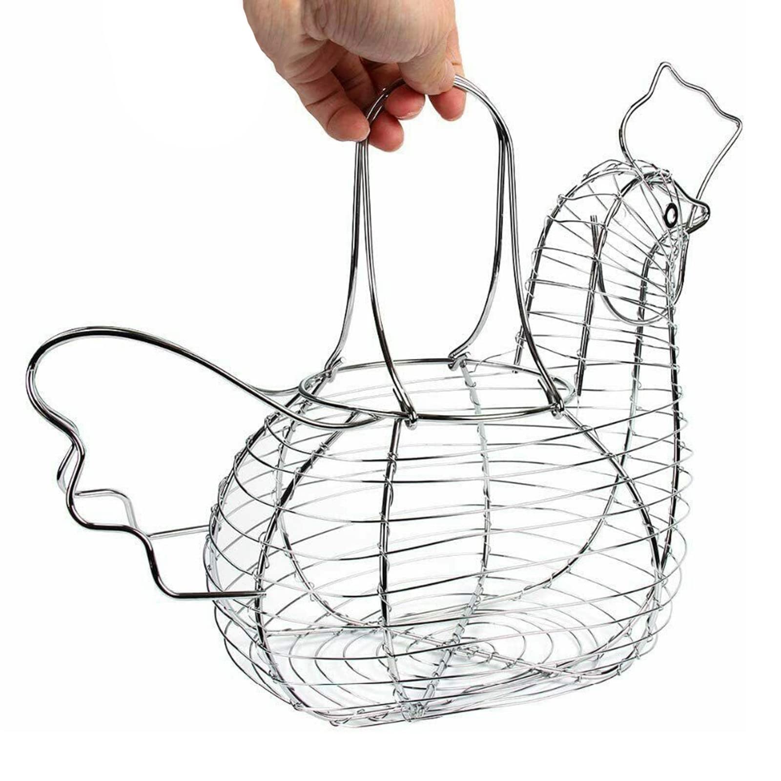 Cesta para Huevos Soporte para Huevos Organizador Cesta de Almacenamiento Cesta para Huevos Contenedor Adorno de gallina Cesta de Cocina Decorativa Estante de Almacenamiento de Huevos
