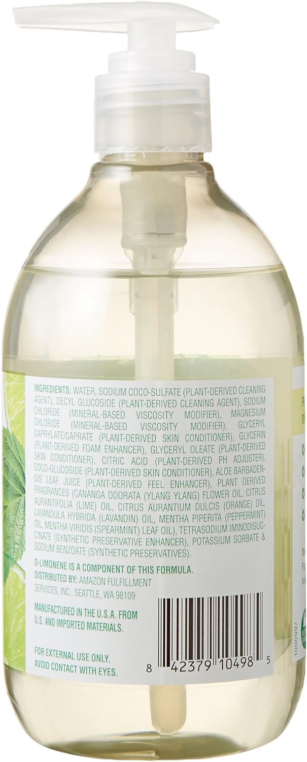  Brand - Presto! Biobased Hand Soap, Lime Mint Scent, 12 Fluid Ounces, Pack of 6 : Beauty & Personal Care
