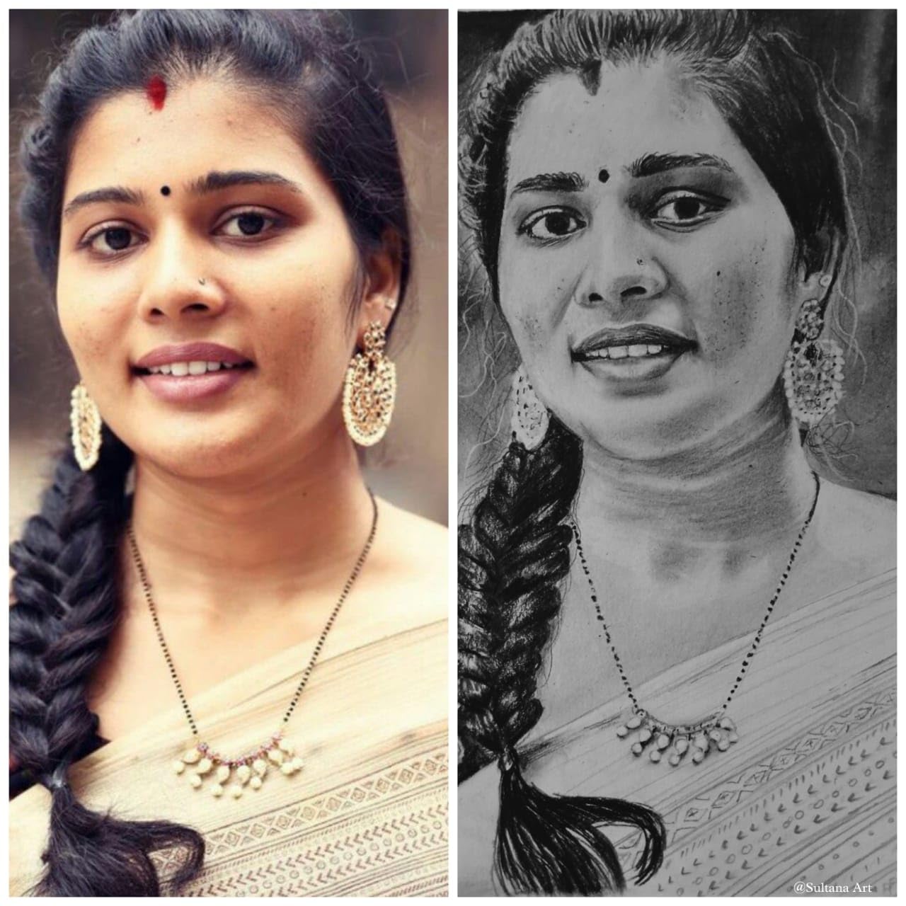 Gift Hendmede Pencil sketch Portrait