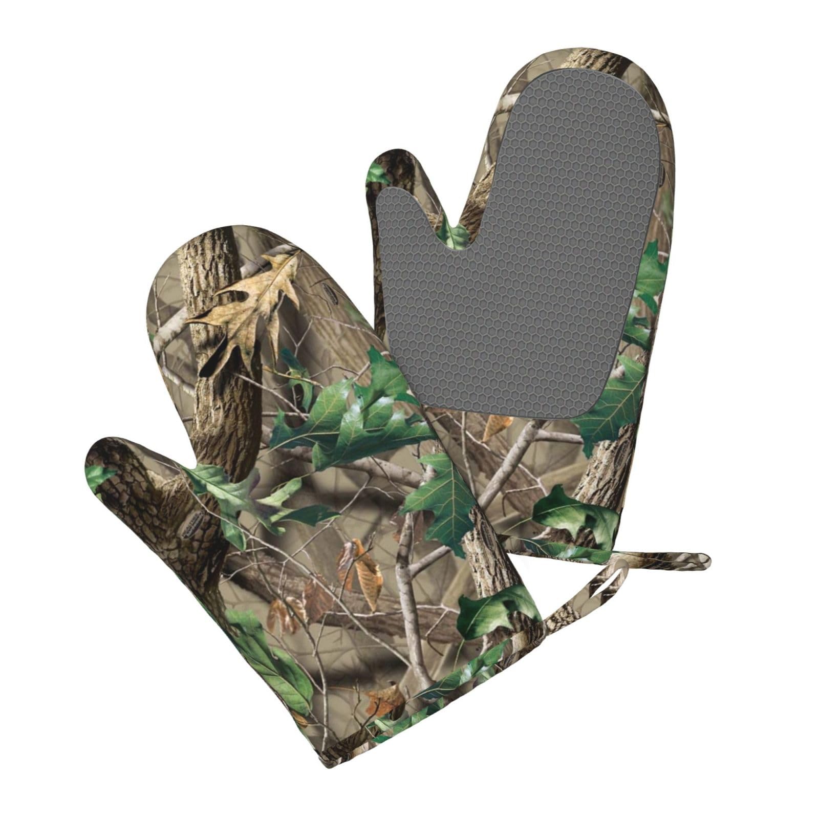 Hardwoods Gants de cuisine en silicone avec imprimé camouflage Vert