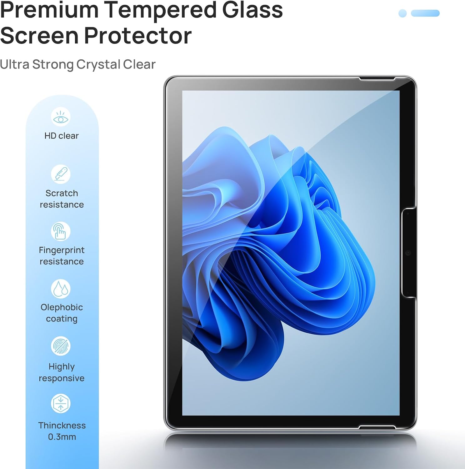 Gerutek 2 Pack Screen Protector for Microsoft Surface GO 4/3/2/1 10.5 inch image 2