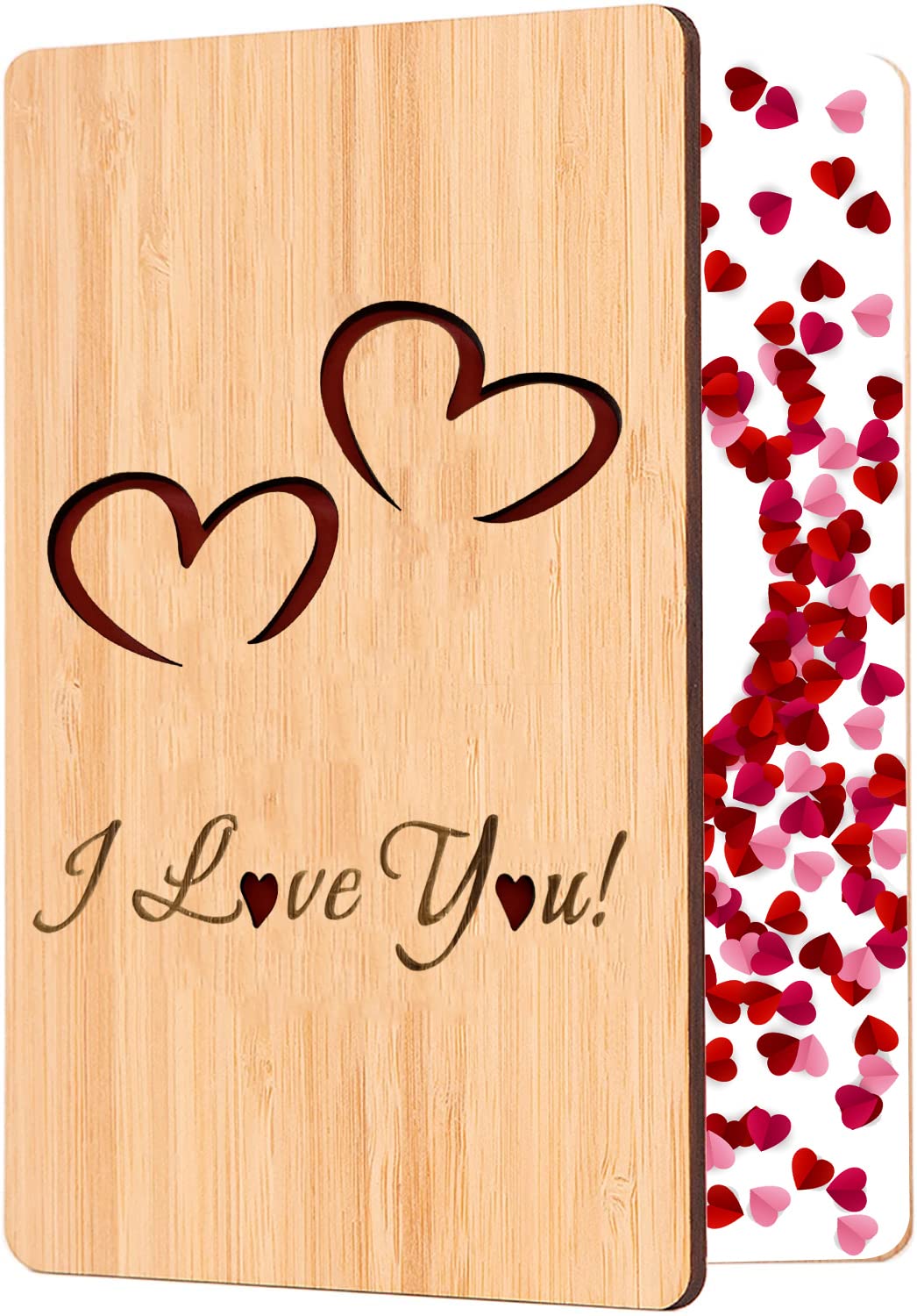 Amazon.com : I Love You Anniversary Card, Handmade Bamboo Greeting Card for  Valentines Day,Wedding Engagement,Anniversary,Birthday,Mothers Day Fathers  Day，Gift for Girlfriend, Boyfriend, Wift, Husband, Him, or Her (Greeting  Card 1) : Office Products