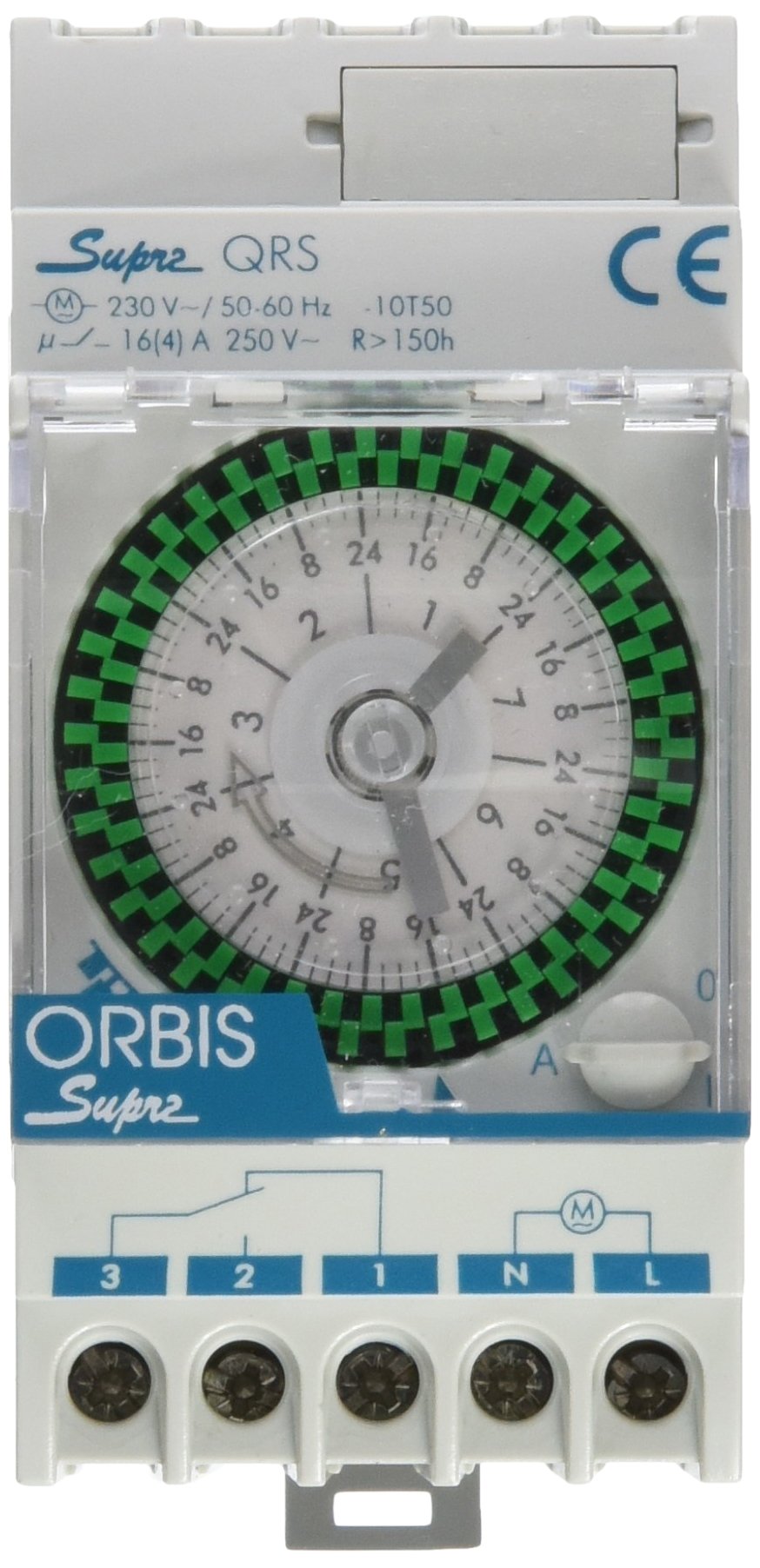 ORBIS OB290332N SUPRA QRS Analogue Timer 230V AC DIN Rail Mount