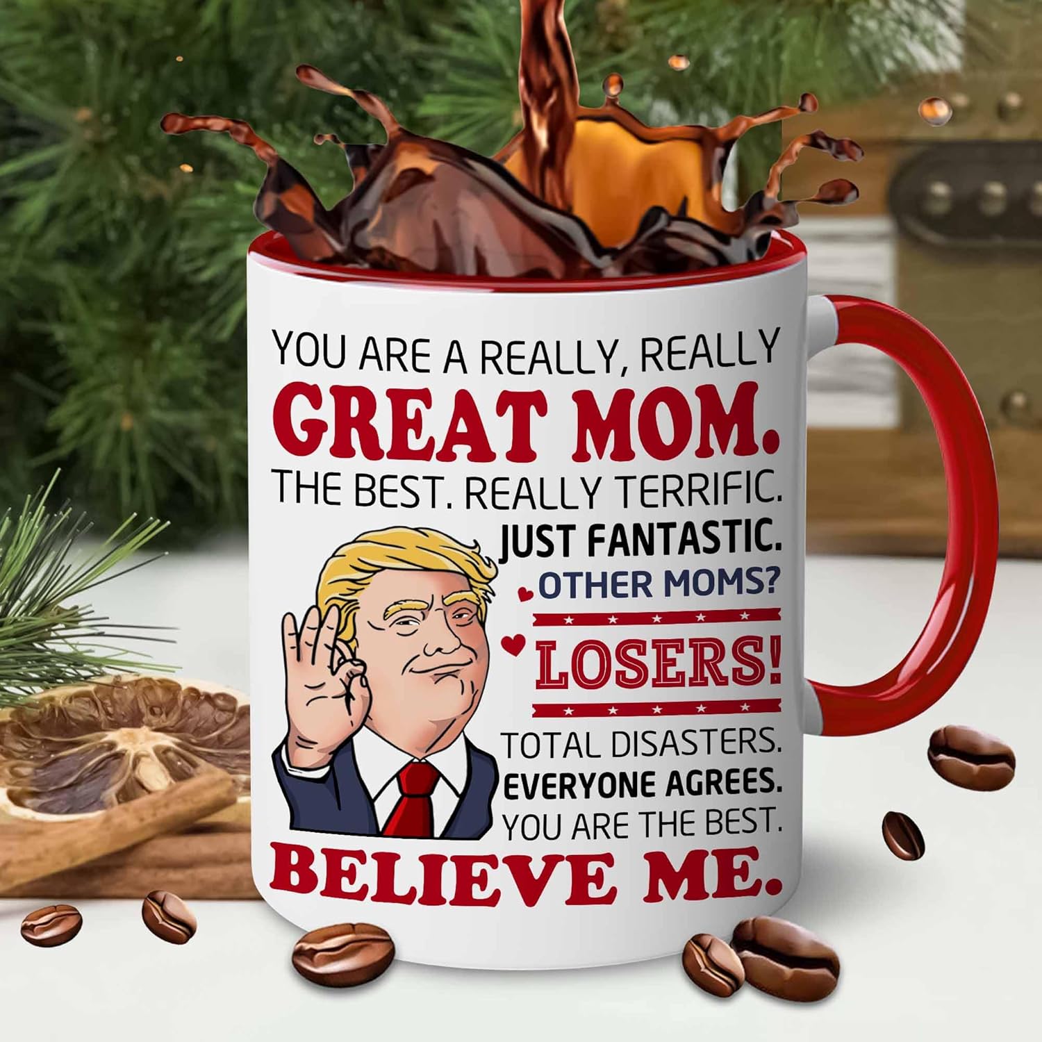 BECHUSKY Valentine Mugs For Mom - Best Mom Ever Cup - Mugs For Mother, Mommy from Daughter Son Kids - Valentine Mugs New Moms - Present Ideas For Mama Mommy - Mothers Day Coffee Mug 11 OZ - Image 5