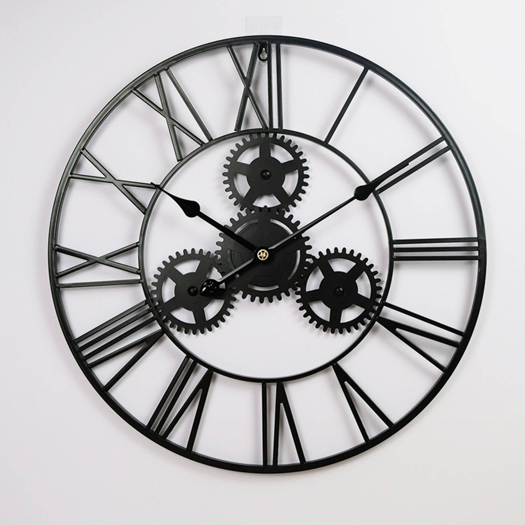 Horloge murale moderne de style rustique et artistique à finition premium