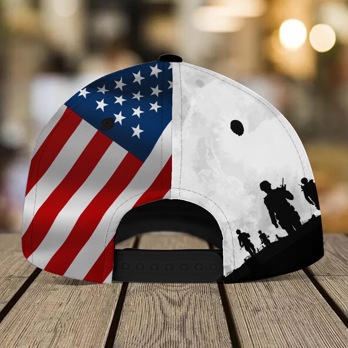 Custom US Veteran Hat for Men – Patriotic American Flag Baseball Cap with Name, Military Inspired Gift for Veterans - Image 2