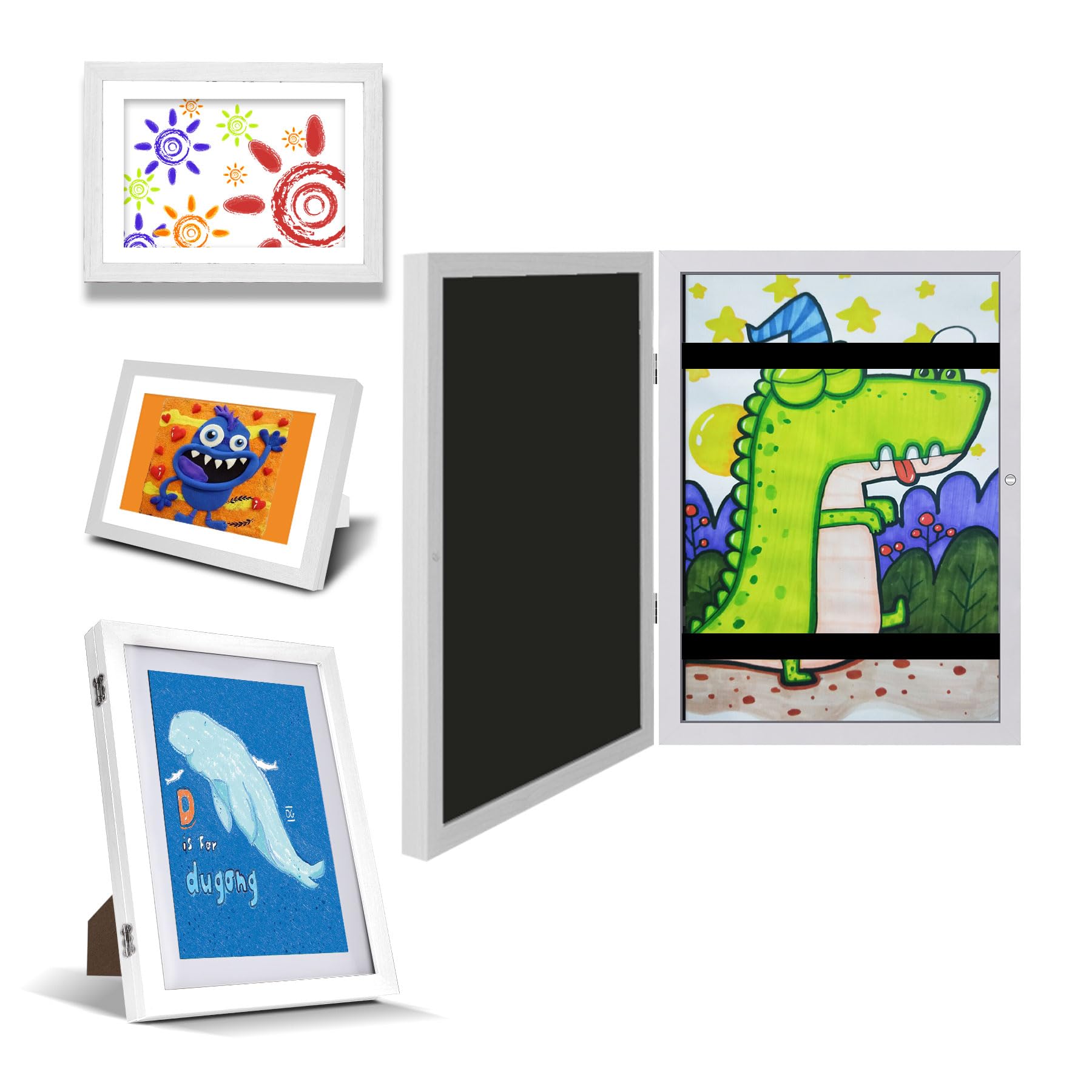 Cadres artistiques enfants UBeesize A4 blanc avec ouverture frontale