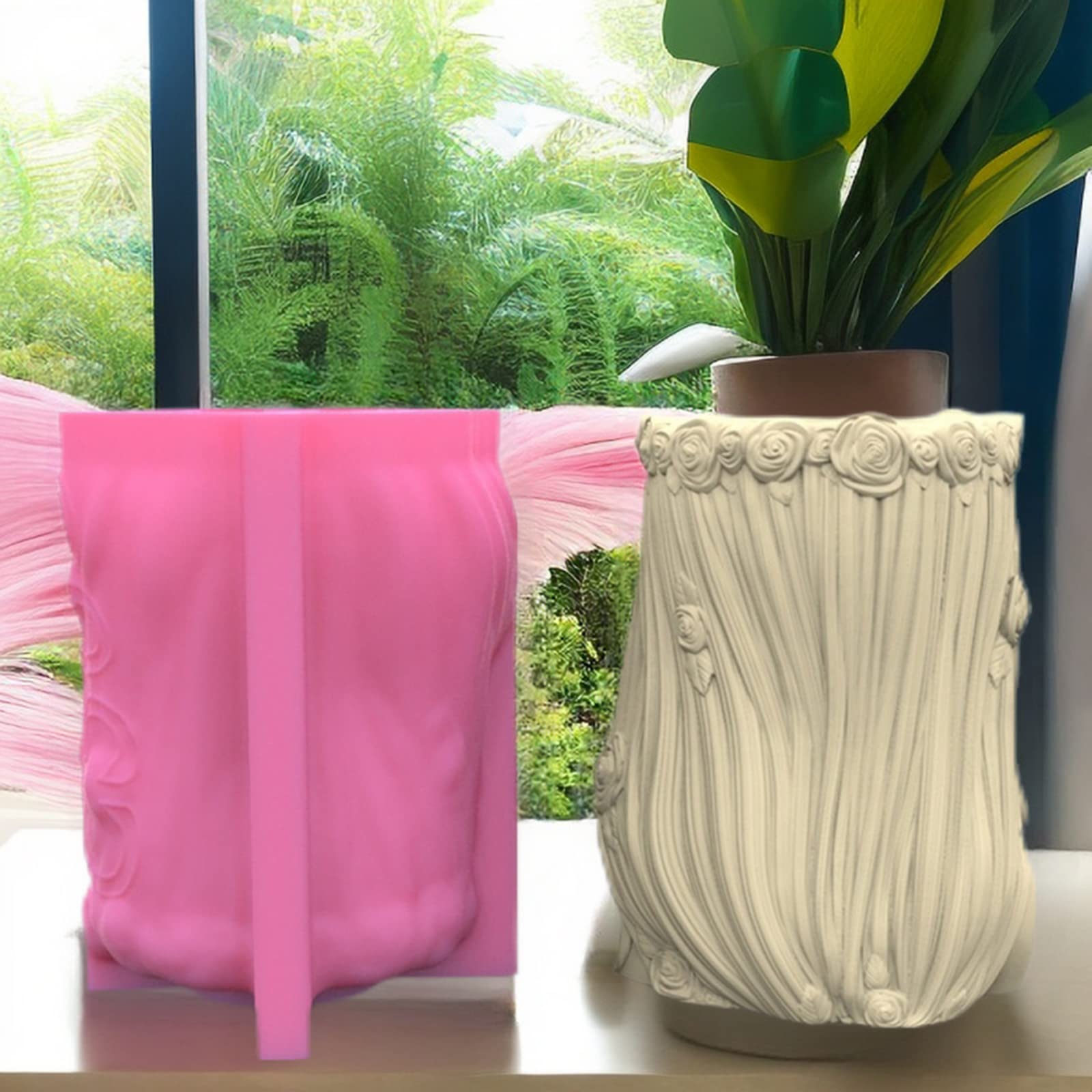 Stampo per vaso in silicone cemento della dea, vaso per piante
