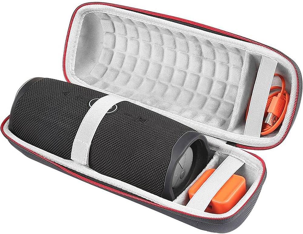 SaharaCase Carrying Case for JBL Charge 4, Charge 5, and Sony SRSXE200 Portable X-Series [Rugged] Full Body Protection Antislip Grip - Black