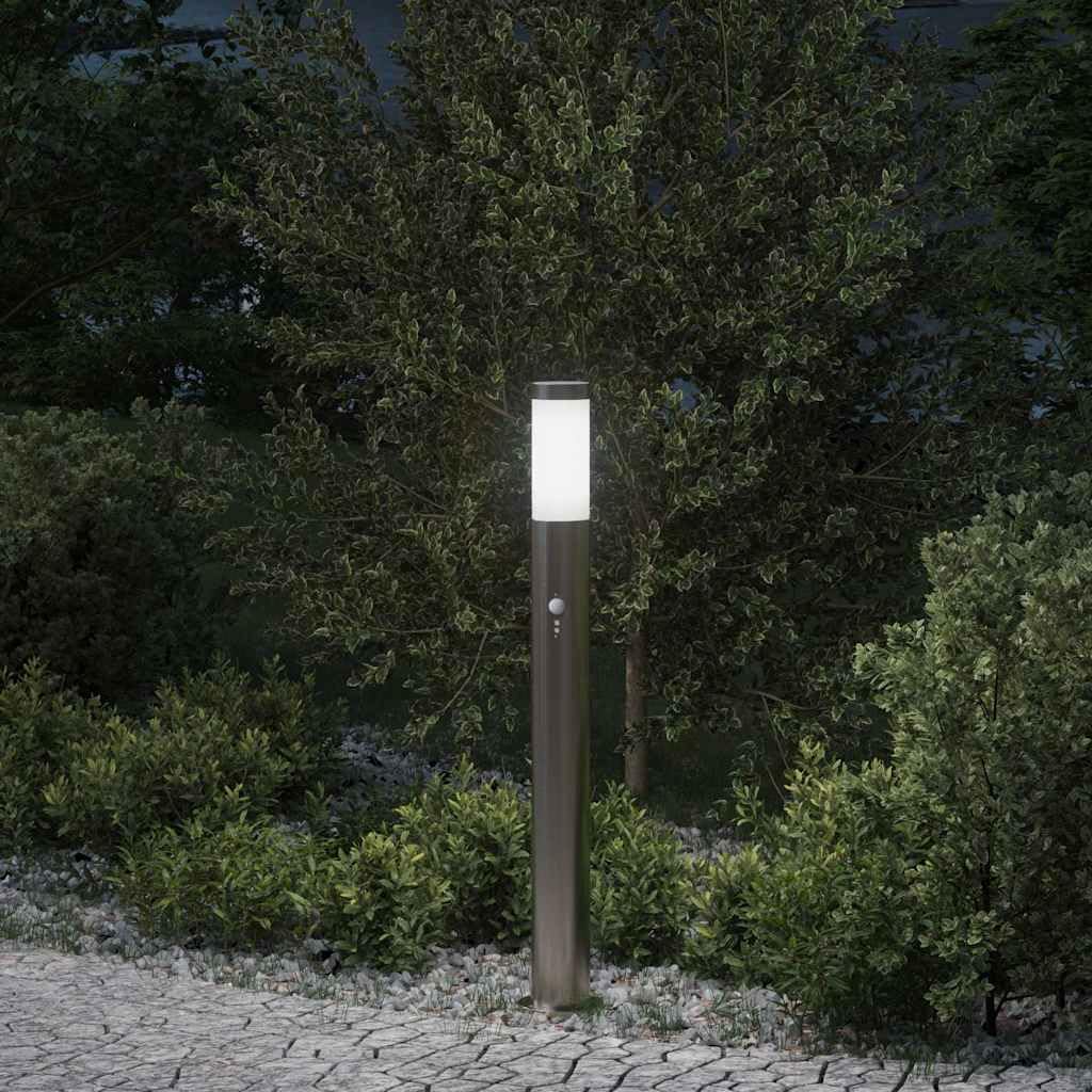 Reflektor świetlny z czujnikiem, 80 cm, stal nierdzewna, IP44