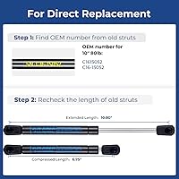 Vista 3 de ARANA - Amortiguadores a gas de 10 pulgadas y 80 lb/356 N, soportes de elevación para escotilla de barco, caja de herramientas de camión, tapa