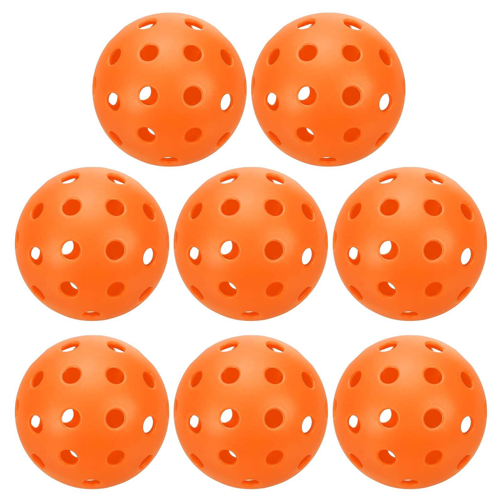 PATIKIL Outdoor Pickleball Balls 40 Holes Pickleball 8 Pack Pickleball Balls for Amateurs Indoor and Outdoor Sport Orange