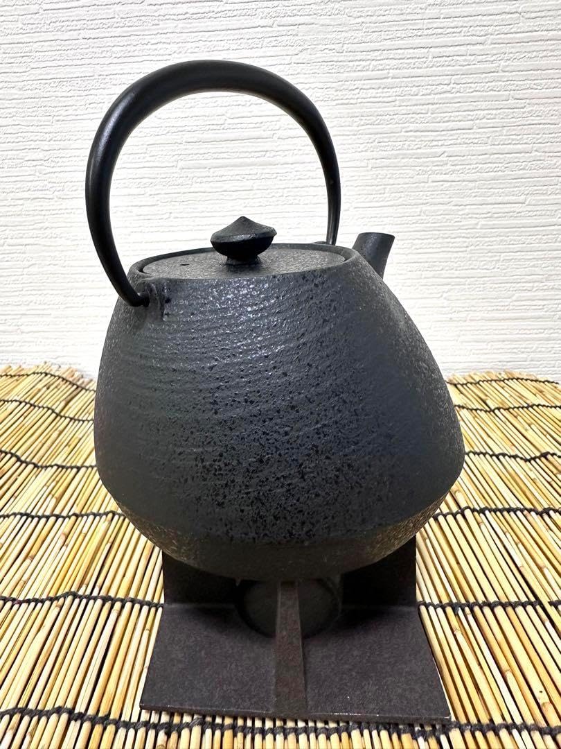鋳心ノ工房 ティーポット斜0.65 ウォーマー折Sセット 鉄急須 鋳心