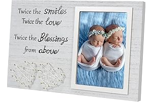Twin Sister Keepsake Picture Frame - Gift for Twin Sisters Shower with...