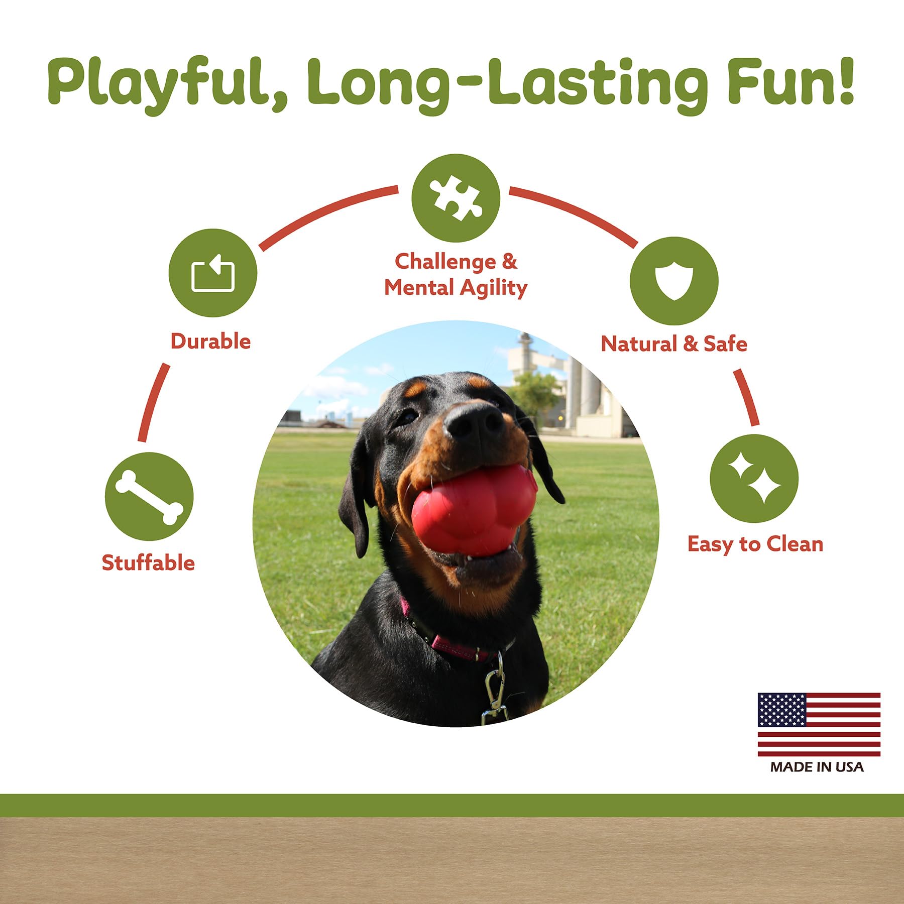 Titan Bessy Bounce Hundespielzeug mit unvorhersehbarer Sprungkraft, robust, langlebig
