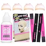 Dolahair Lace Glue, 1.3 Ounce, Waterproof, Extreme Hold, Invisible Bonding for Wigs & Hair Systems, Includes 2 Elastic Bands