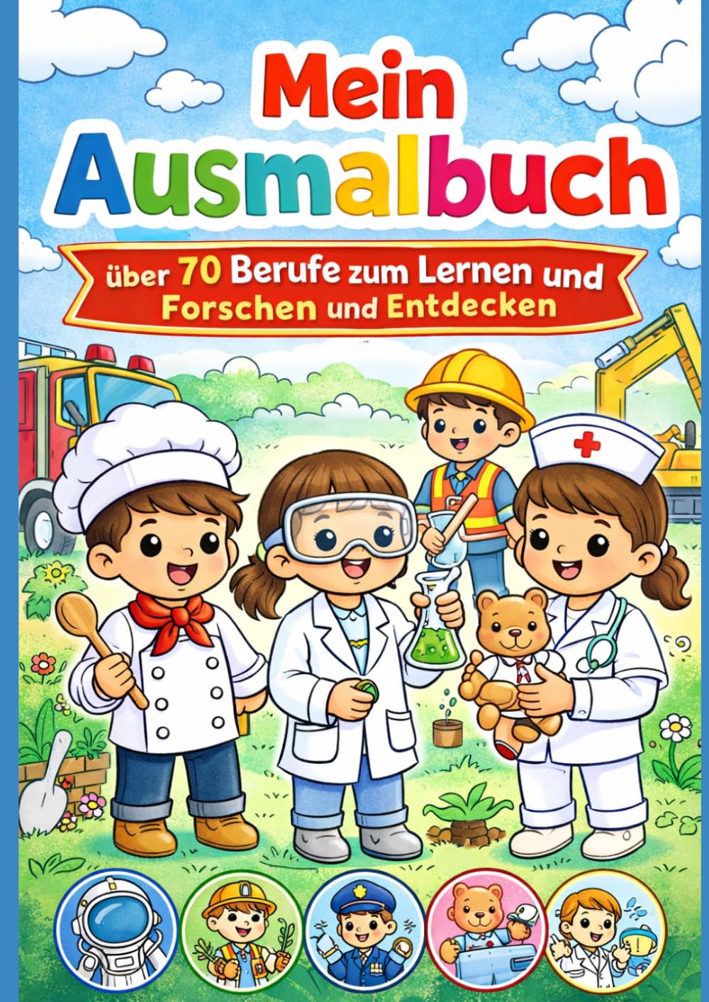 Mein kreatives Ausmalbuch: über 70 Berufe zum Lernen und Forschen und Entdecken