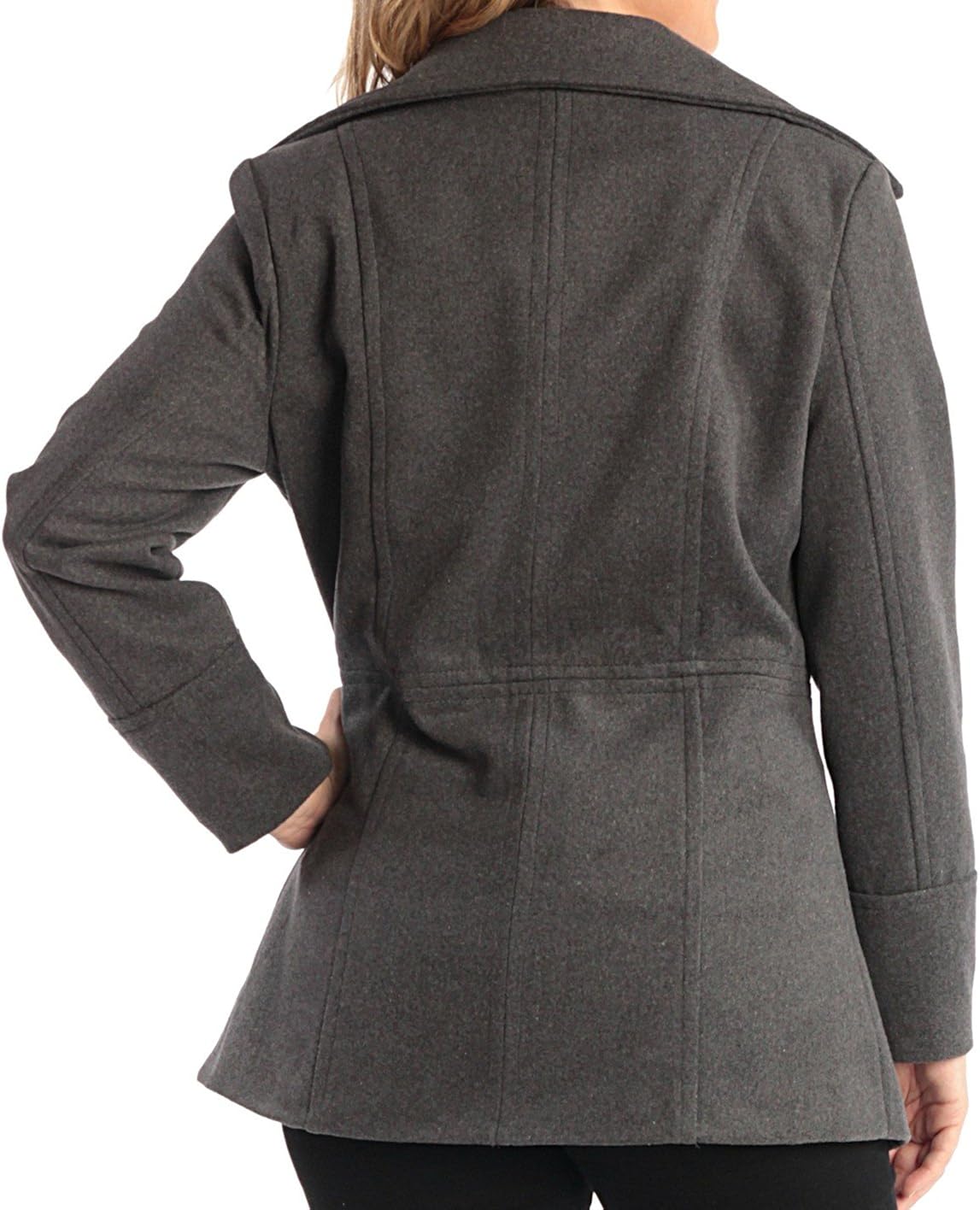 Alpine Swiss Emma Womens Wool 3/4 Length Double Breasted Peacoat : Clothing, Shoes & Jewelry