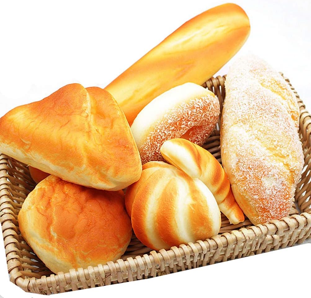 7 Pieces Pack Fake Cake Simulation Breads Set
