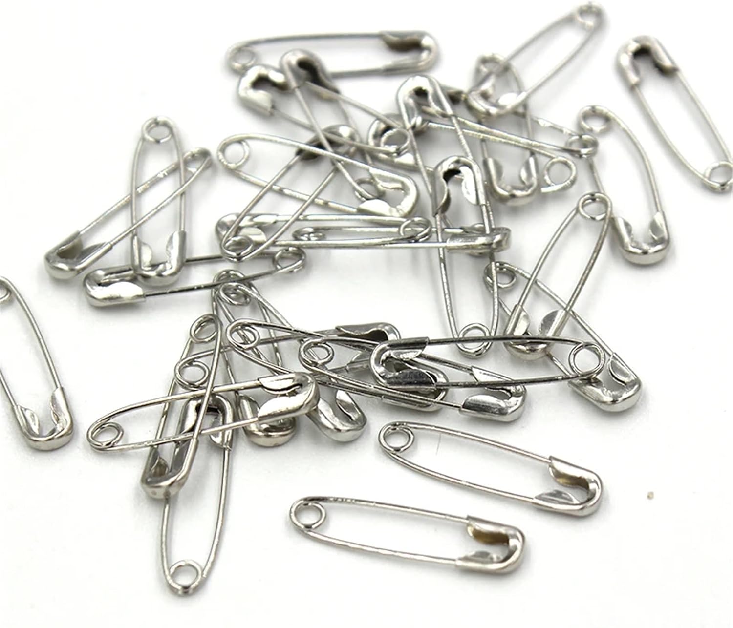 Safety Pins 2000Pcs Alloy Small Safety Pins Findings Brooch Sewing Marker Tag Pins Clips DIY Craft Supplies for Clothes, Sewing, Craft(Silver)