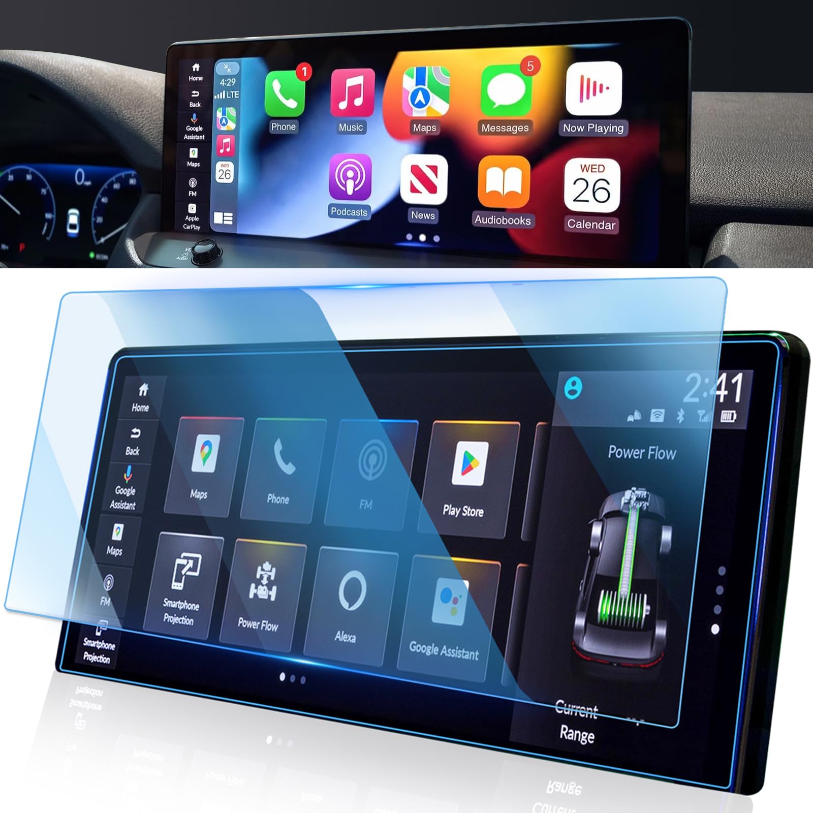 WEIPIN ?Smooth as Silk? 12.3" Car Screen Protector for 2023 2024 Honda Accord Accessories GPS Navigation Touchscreen Tempered Glass Compatible with 2023 2024 Accord Hybrid (Sport, EX-L, Sport-L, Touring) - HD Clear