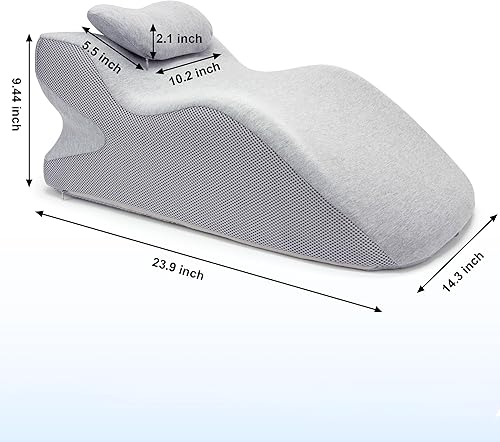 Miniatura 7 de Generic Cama ergonómica de espuma viscoelástica para adultos, cabecero de almohada triangular para sentarse, alivio del dolor de espalda, cuello,