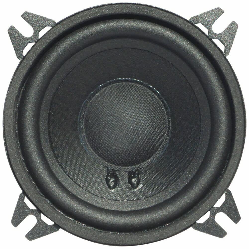 KIT SET PER CIARE CW100Z 2 woofer altoparlanti diffusori 10 cm 100 mm 4" 40 watt rms 80 watt max impedenza 4 ohm porte auto sospensione in gomma nero, set di 2 + 5 adesivi omaggio