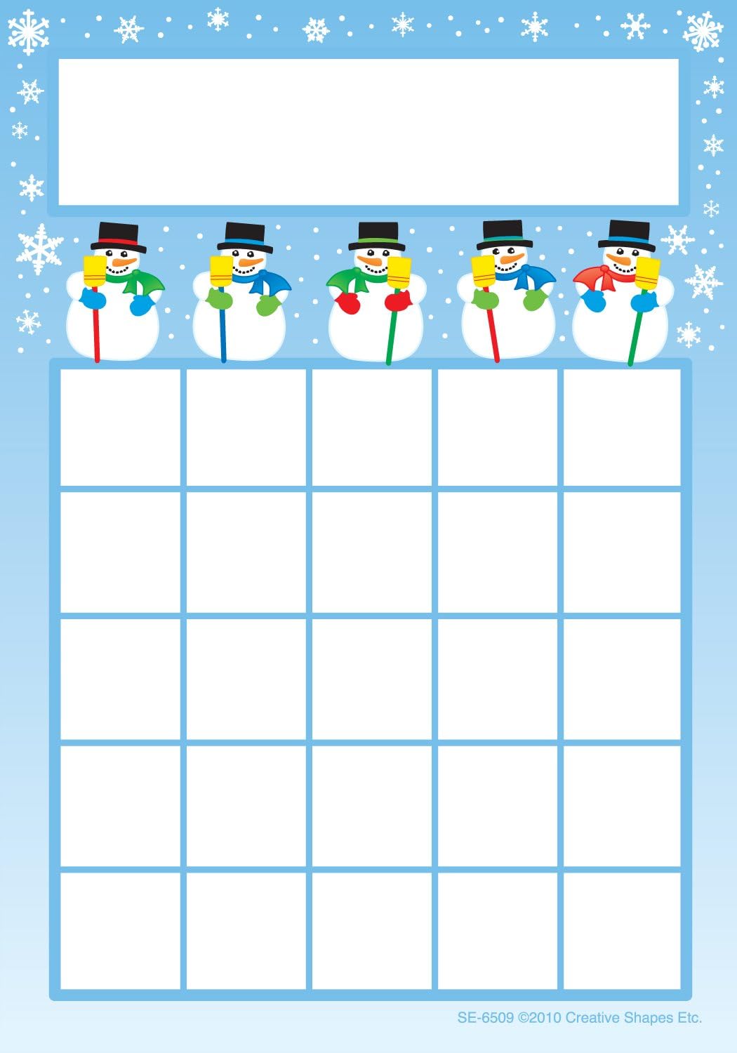Snowmen Progress Pad