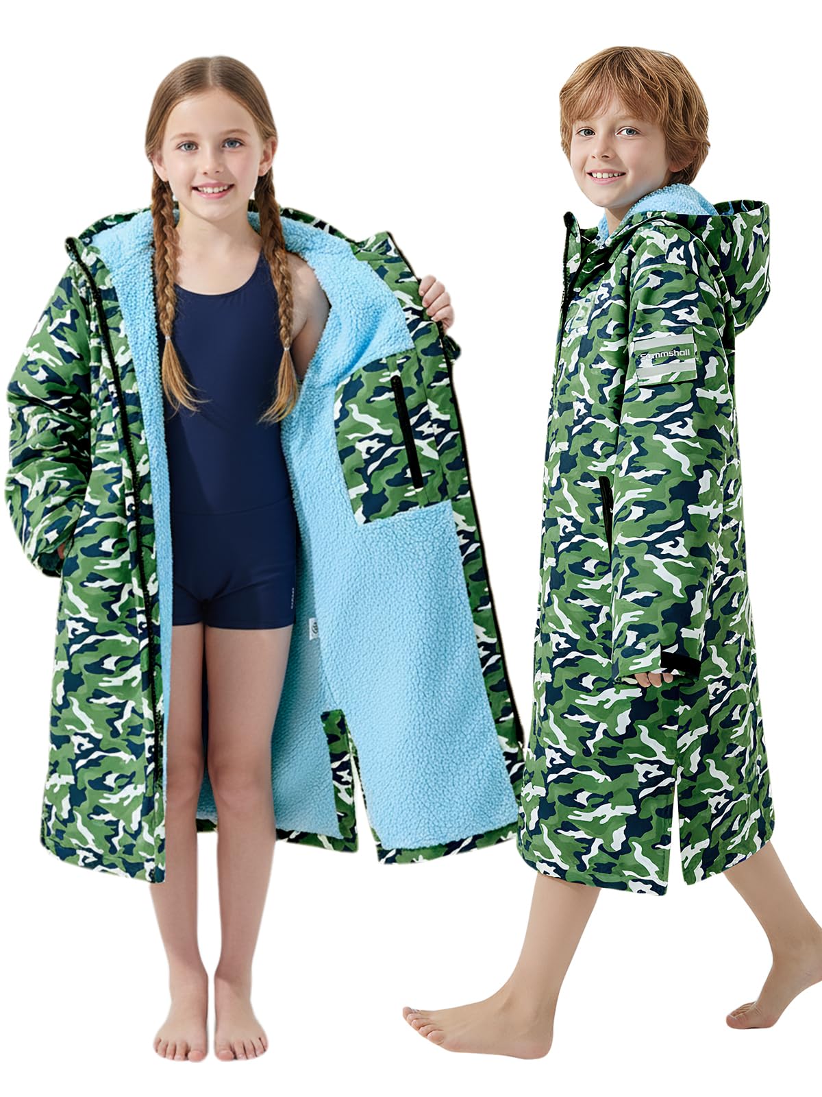 Waterproof Swim Parka Surf Changing Robe for Kids Youth and Adults