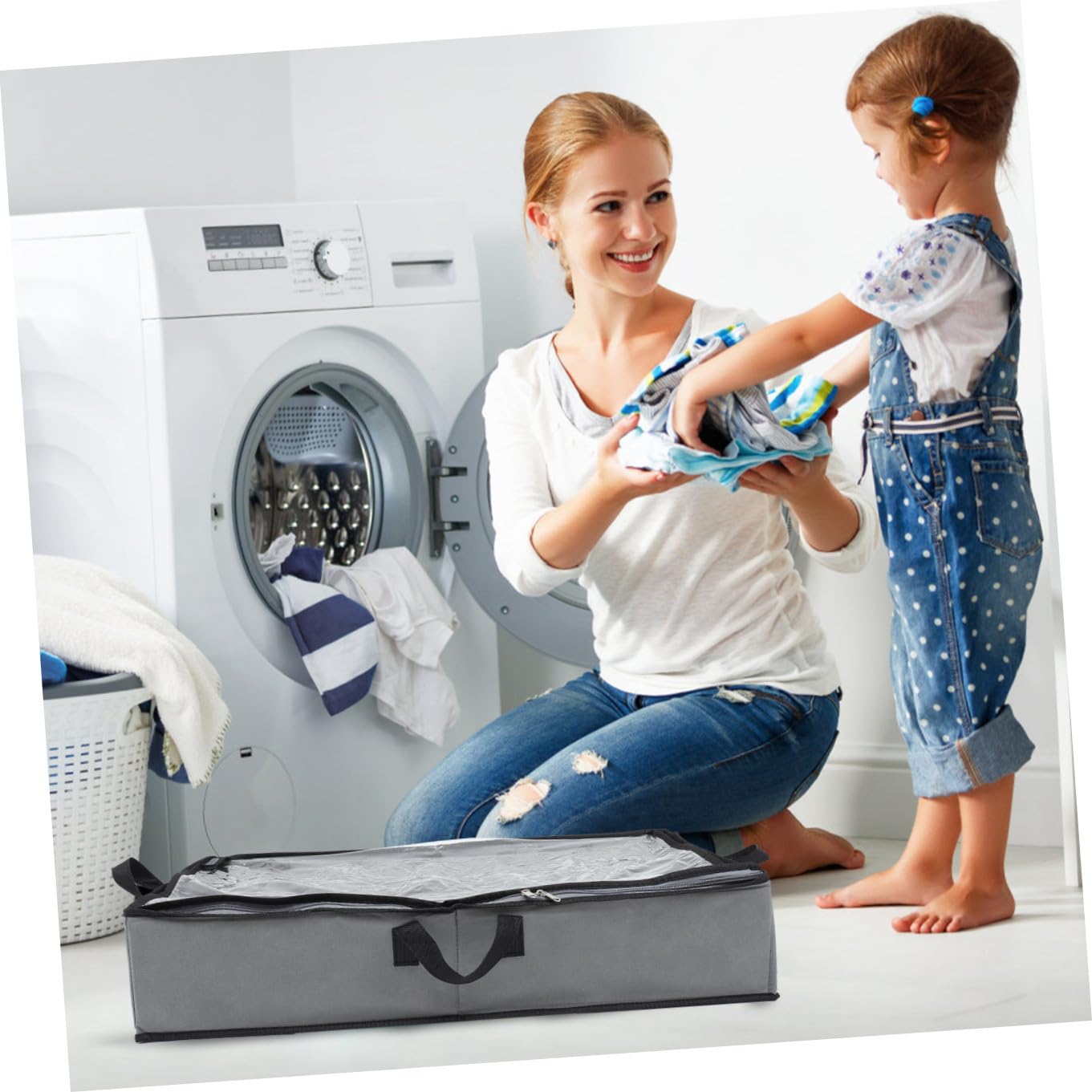 Contenedor Plegable para Zapatos con Cremallera y Tapa Transparente 12 Compartimentos Material No Tejido y Pe, Resistente al Agua para Guardar Cama
